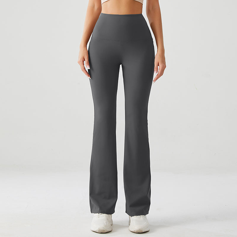 Charcoal Grey Luxe High Rise Flare Yoga Pants
