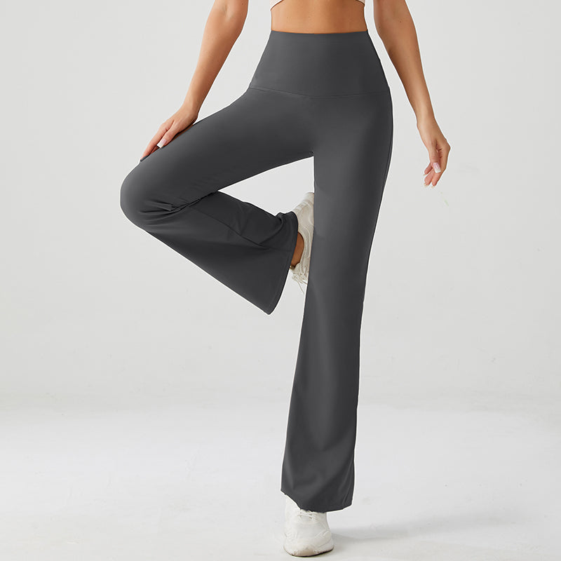 Charcoal Grey Luxe High Rise Flare Yoga Pants