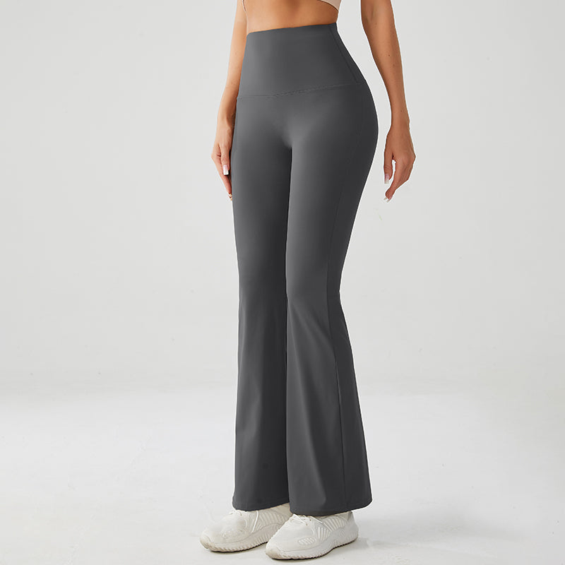Charcoal Grey Luxe High Rise Flare Yoga Pants