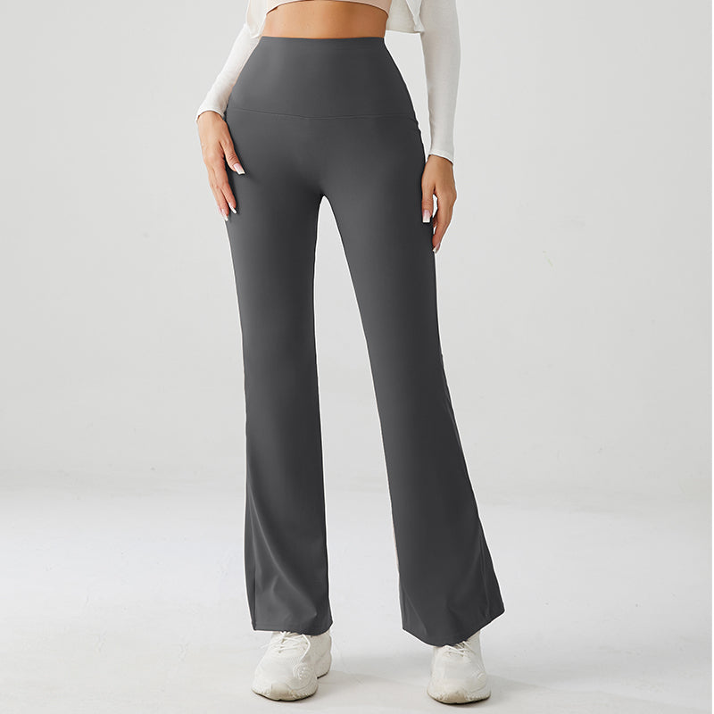 Charcoal Grey Luxe High Rise Flare Yoga Pants