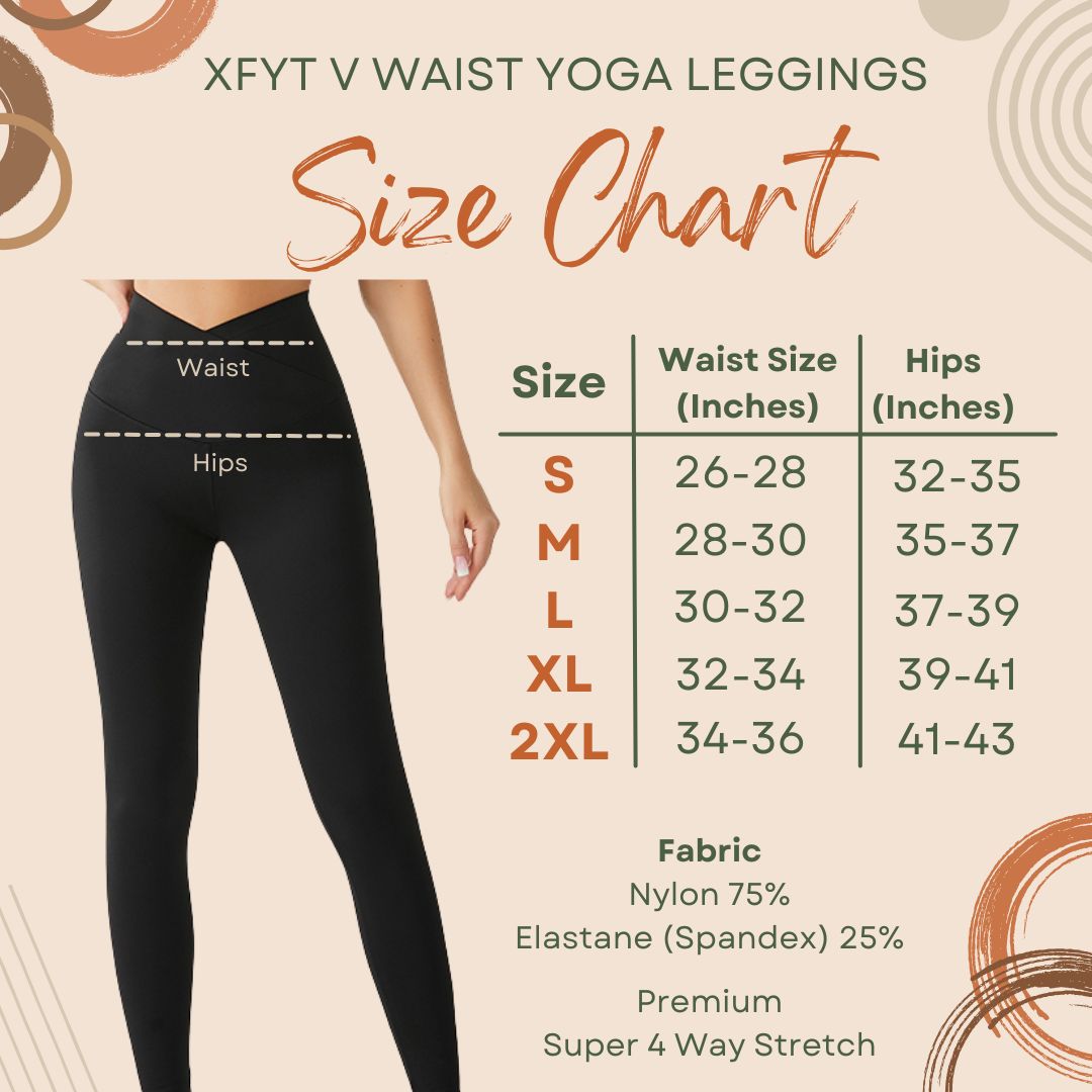 Crossover V-Waist Midnight Black Yoga Leggings