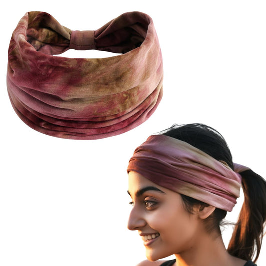 Tie Dye Hair Band : Earthy Rose