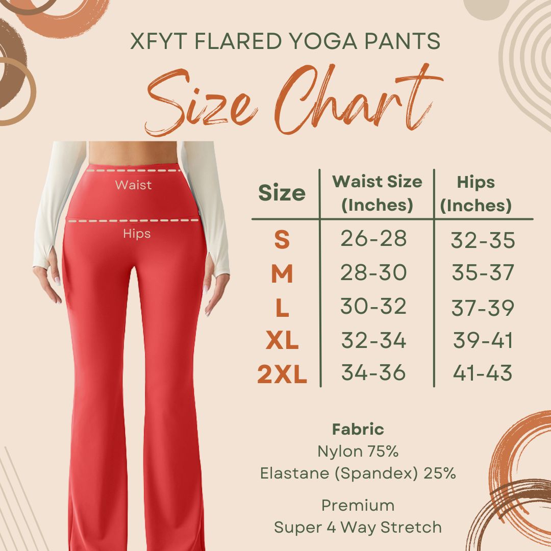 Flaming Red Luxe High Rise Flare Yoga Pants