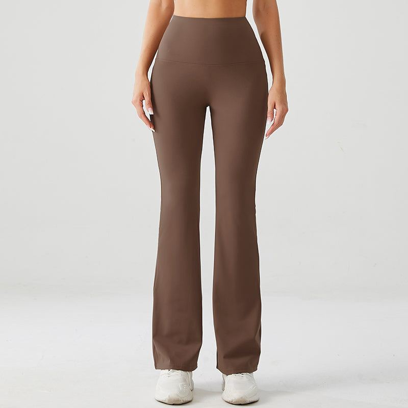 Mocha Brown Luxe High Rise Flare Yoga Pants