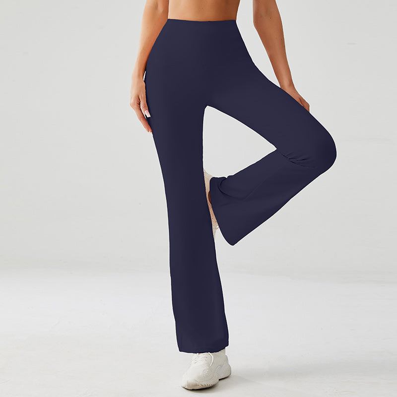 Moon Navy High Rise Flare Yoga Pants