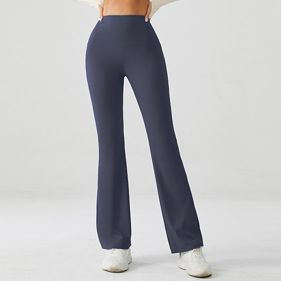Electric Blue Luxe High Rise Flare Yoga Pants