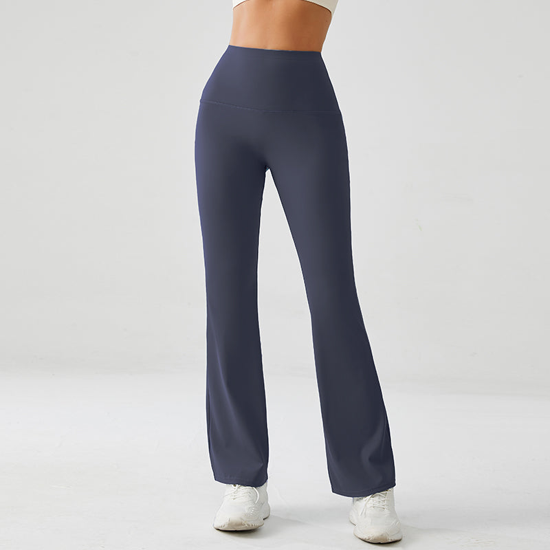Electric Blue Luxe High Rise Flare Yoga Pants