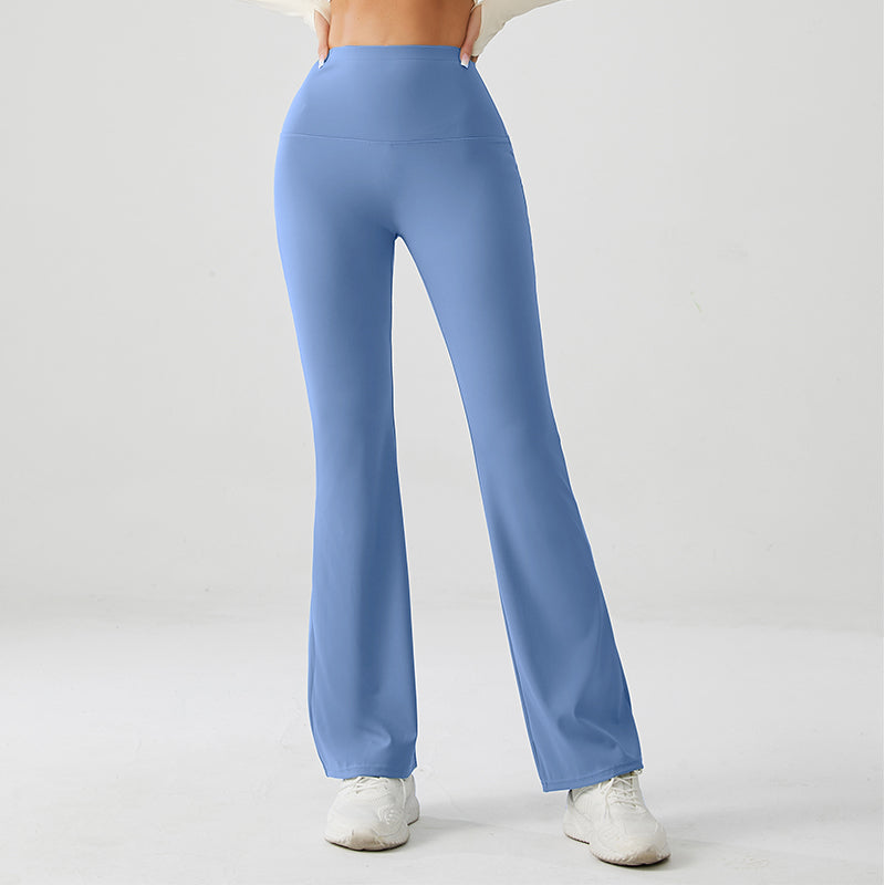 Ocean Blue Luxe High Rise Flare Yoga Pants
