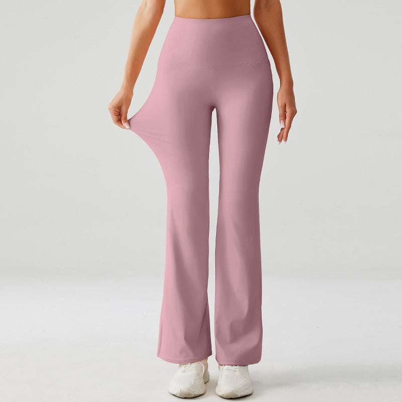 Petal Pink High Rise Flare Yoga Pants