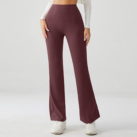 Velvet Wine Luxe High Rise Flare Yoga Pants