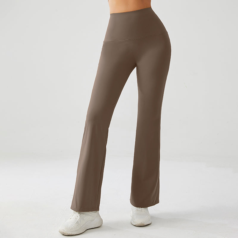Sandy Brown Luxe High Rise Flare Yoga Pants