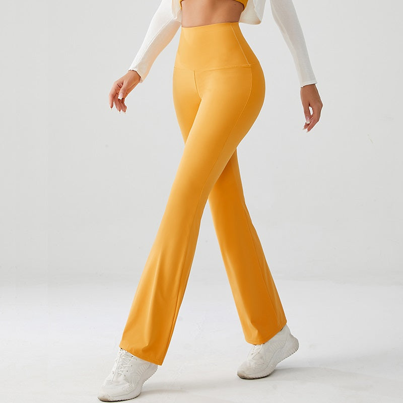 Sunshine Yellow Luxe High Rise Flare Yoga Pants