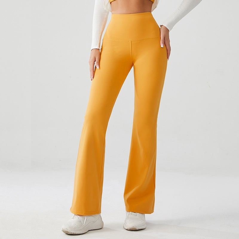 Sunshine Yellow Luxe High Rise Flare Yoga Pants