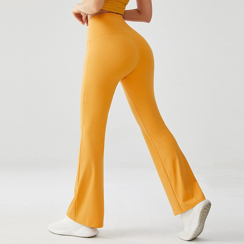 Sunshine Yellow Luxe High Rise Flare Yoga Pants
