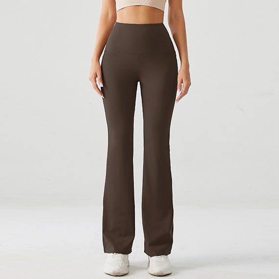 Terra Brown Luxe High Rise Flare Yoga Pants