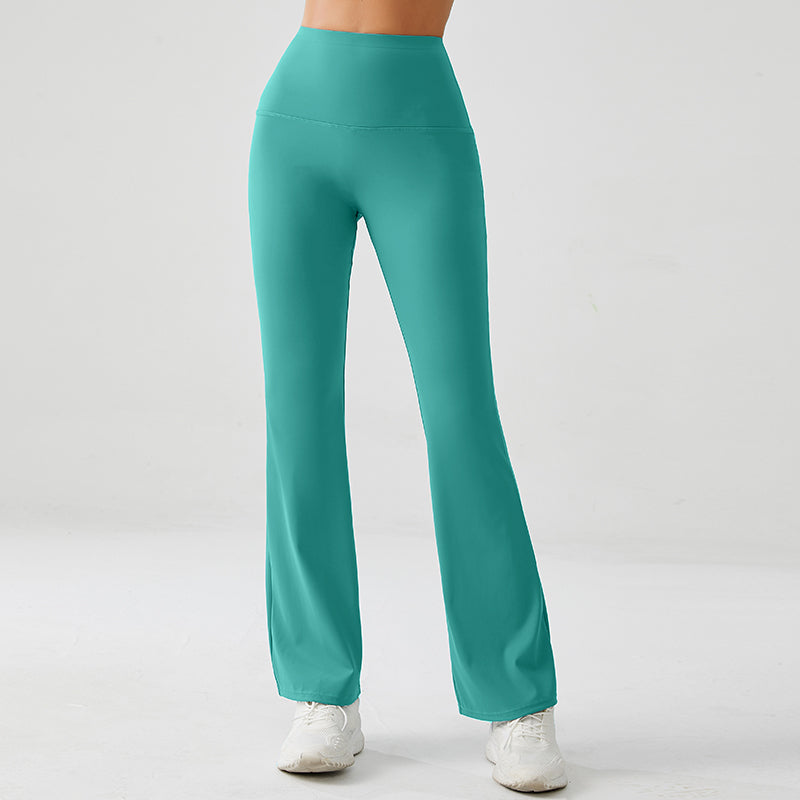Tropical Teal Luxe High Rise Flare Yoga Pants