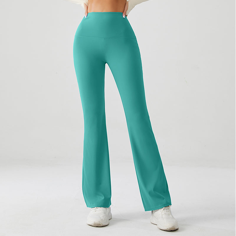 Tropical Teal Luxe High Rise Flare Yoga Pants