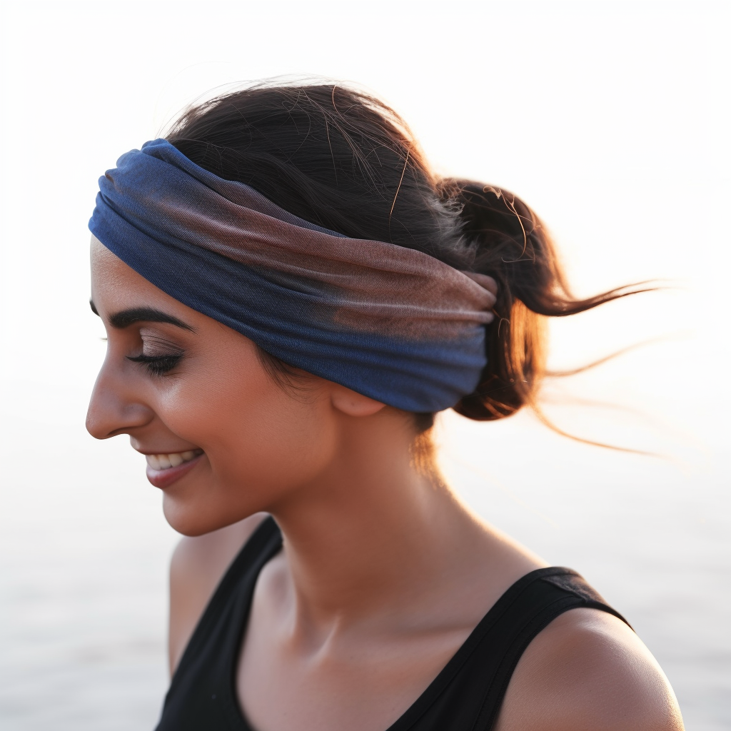 Tie Dye Hair Band : Indigo Earth Shade