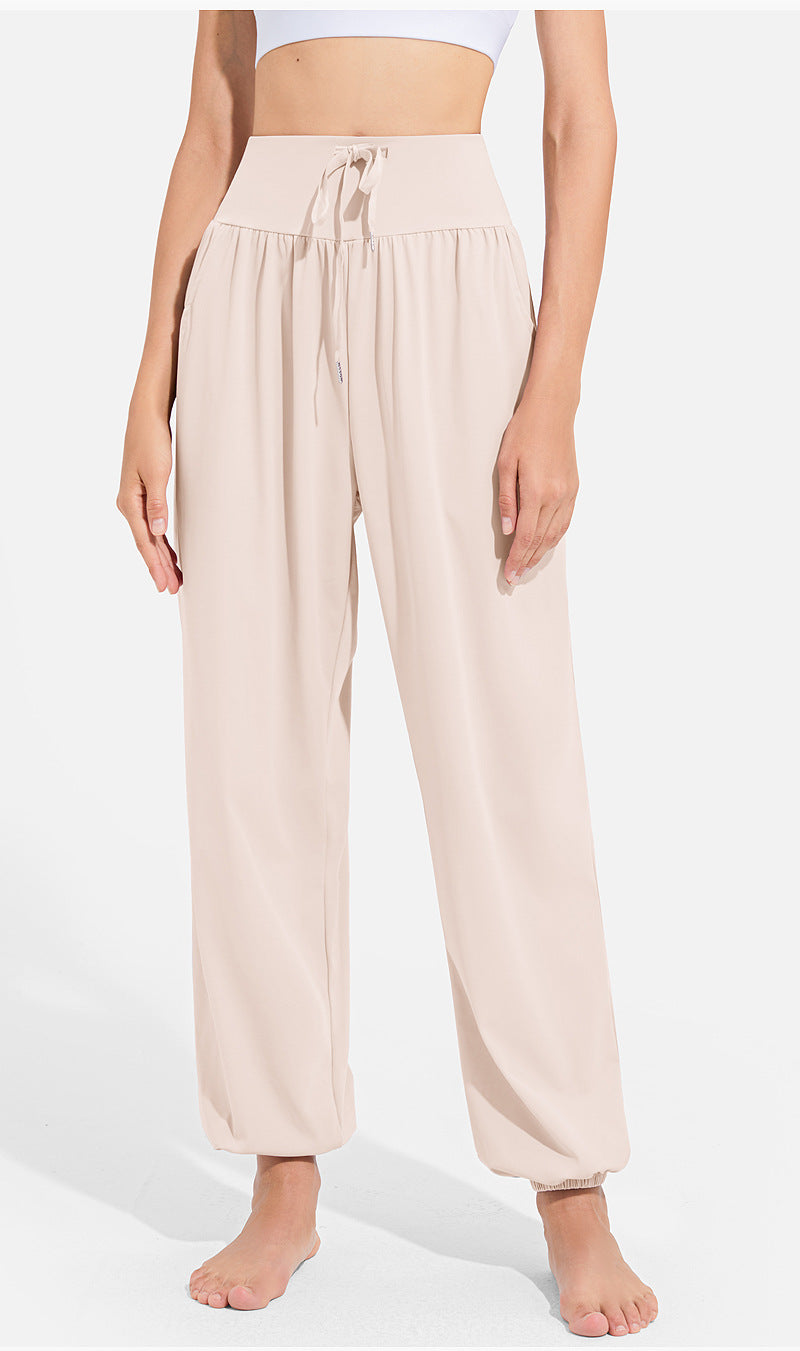 Prithvi Beige Yoga Joggers