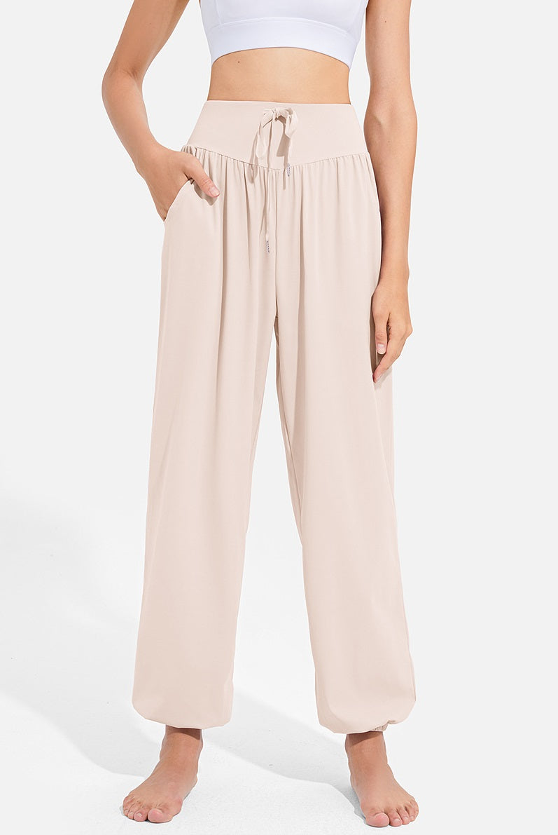 Prithvi Beige Yoga Joggers