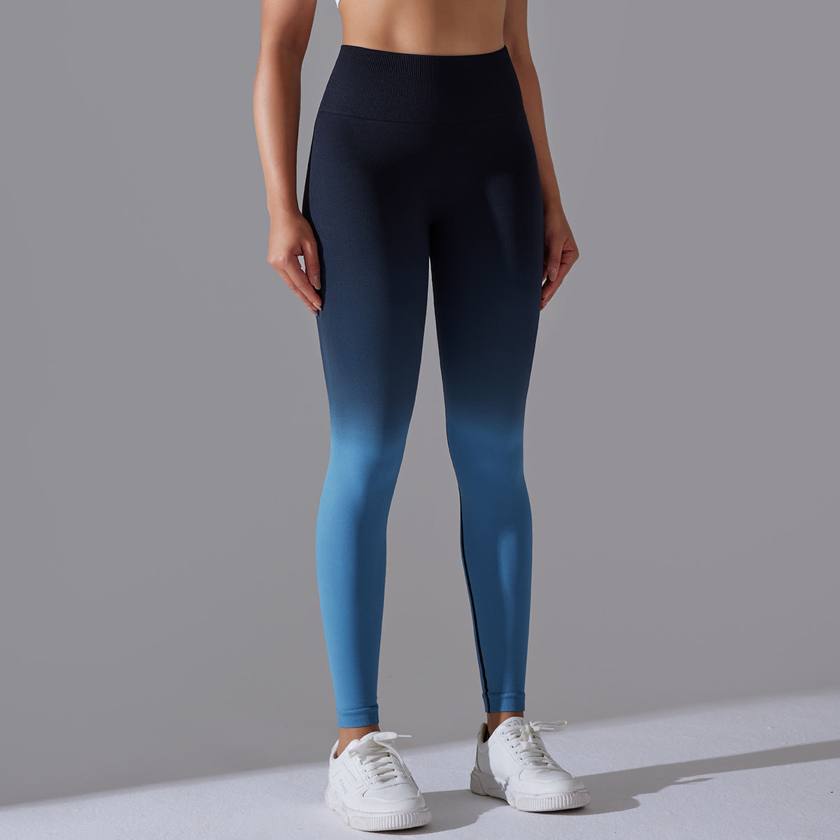 Lunar Blue High Waist Seamless Yoga Pants