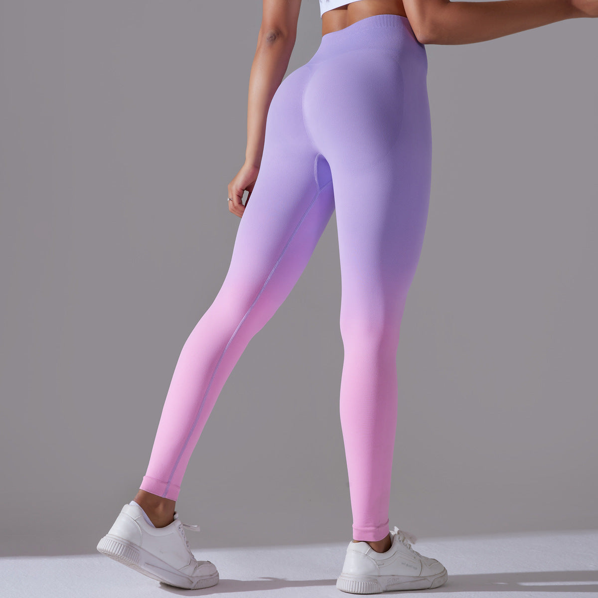 Pink Sunset High Waist Seamless Yoga Pants