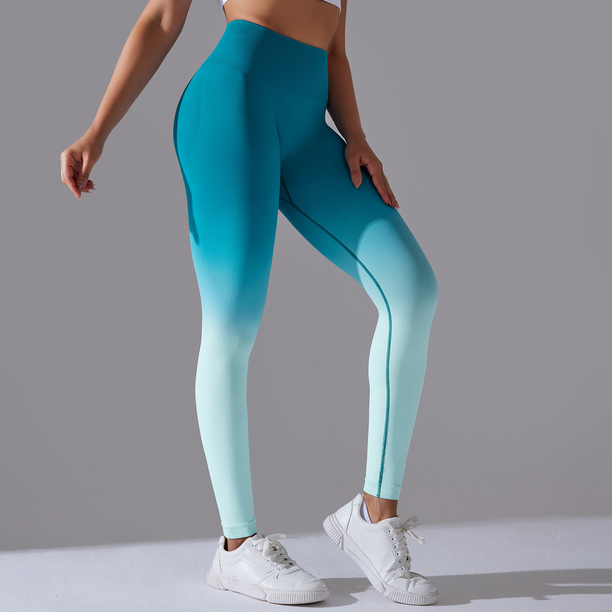 Blue Sea High Waist Seamless Yoga Pants