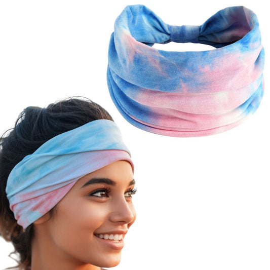 Tie Dye Hair Band : Pink Sky Shade