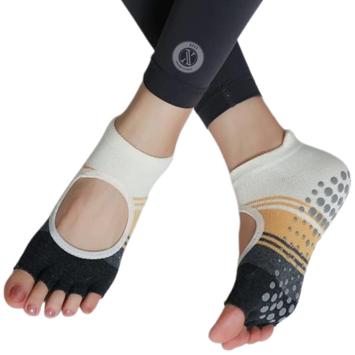 XFyt open toe yoga socks stylish ballet girls women socks