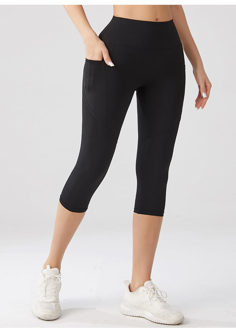 Onyx Black Yoga Capri