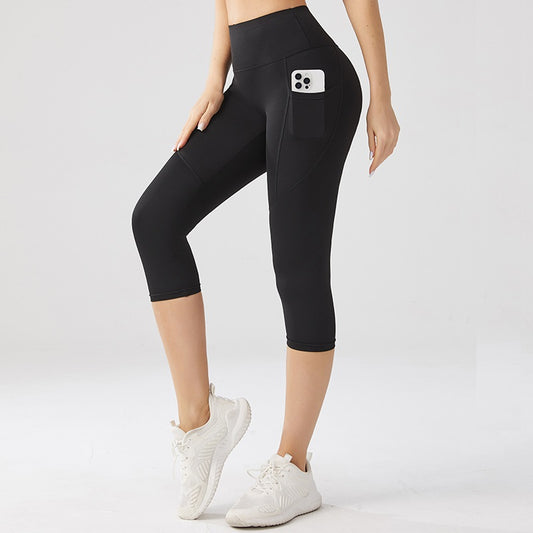 Onyx Black Yoga Capri