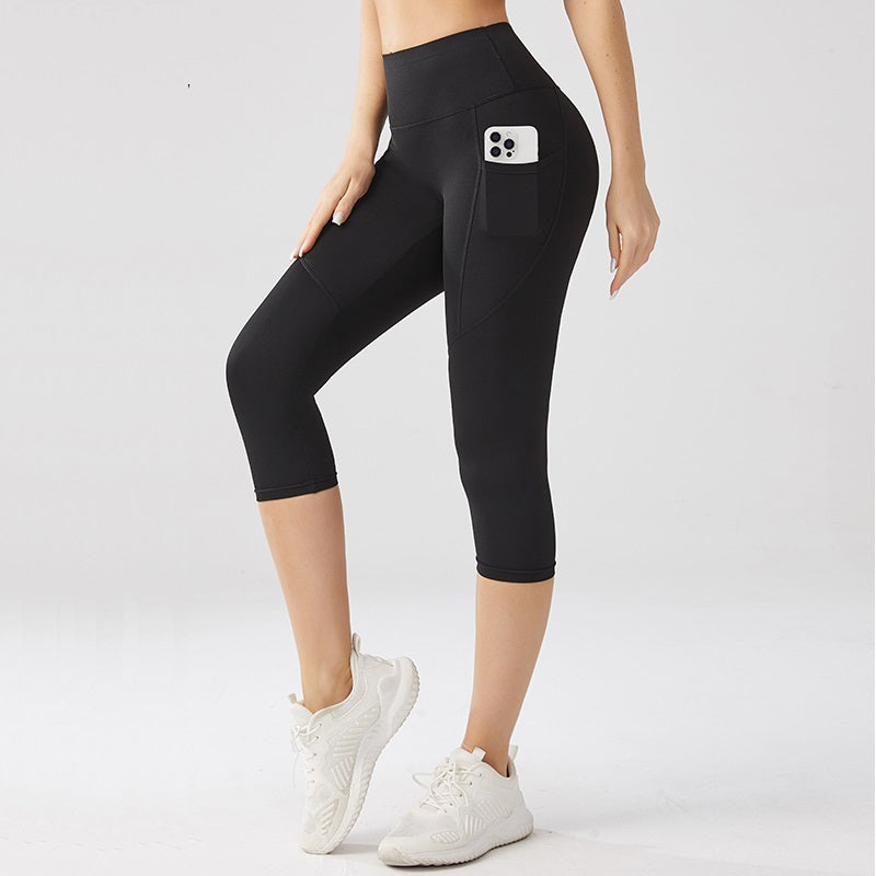 Onyx Black Yoga Capri