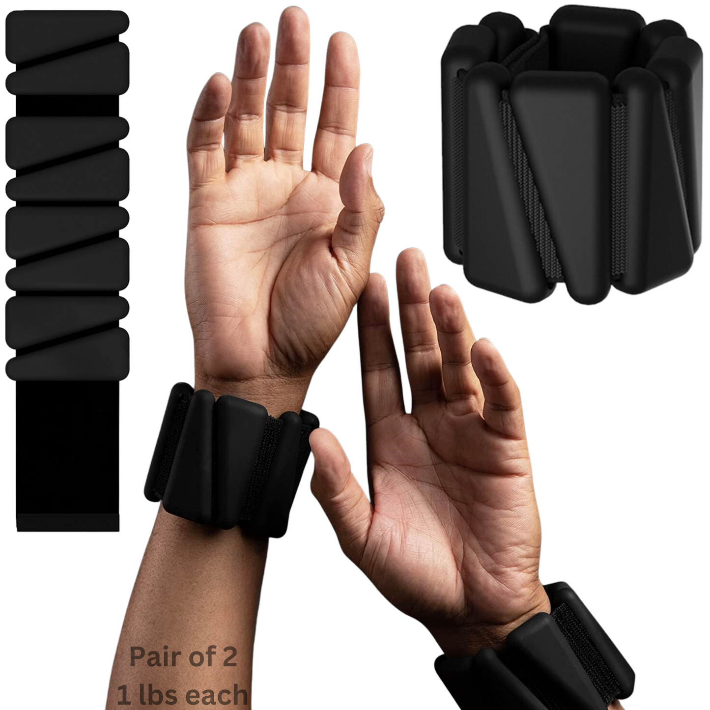 Wrist Weights (1lbs x 2) : Black