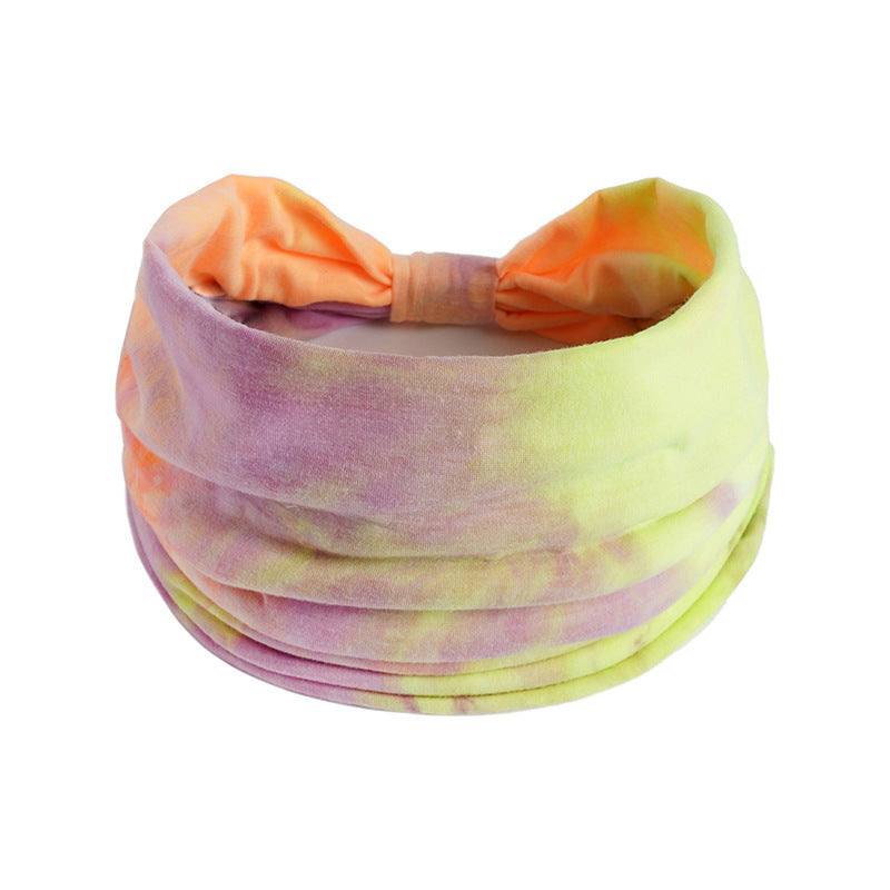 Tie Dye Hair Band : Lemon Pink Shade