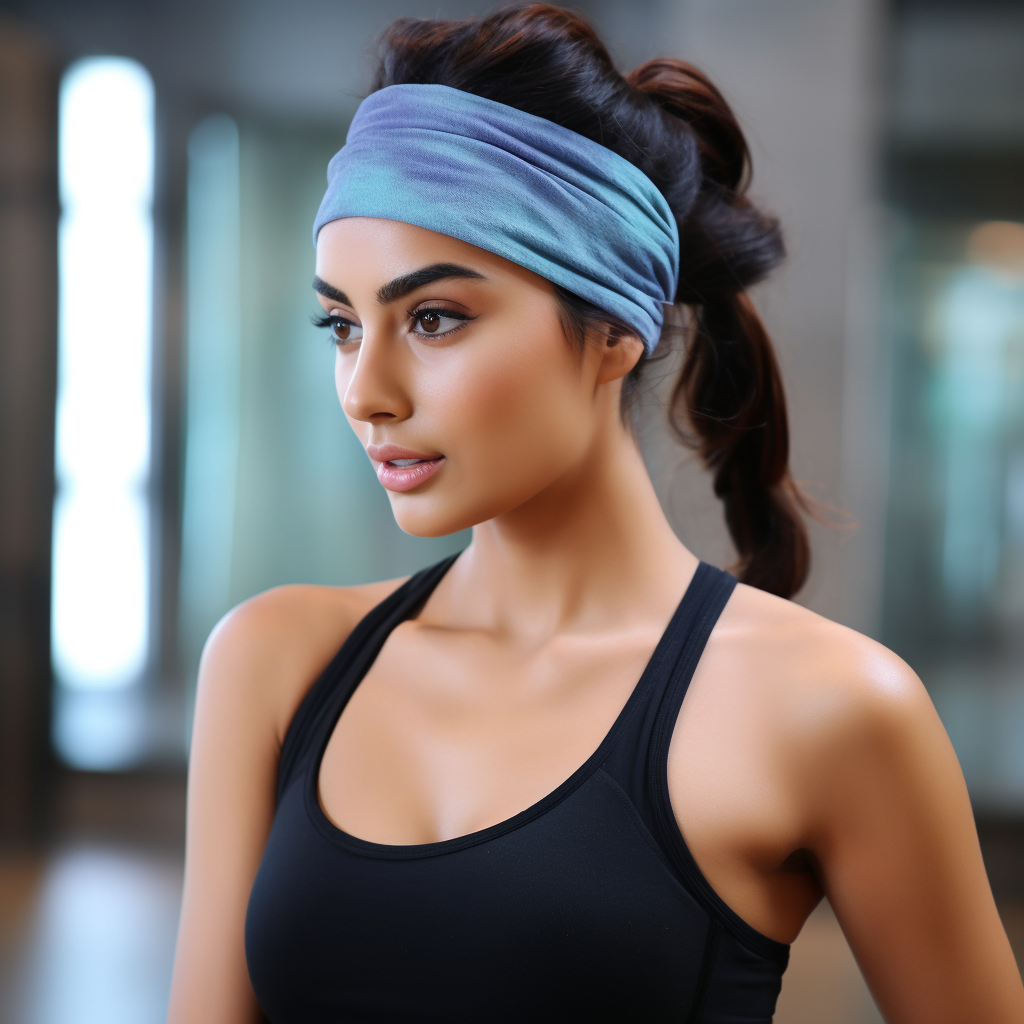 Tie Dye Hair Band : Dark Blue Shade