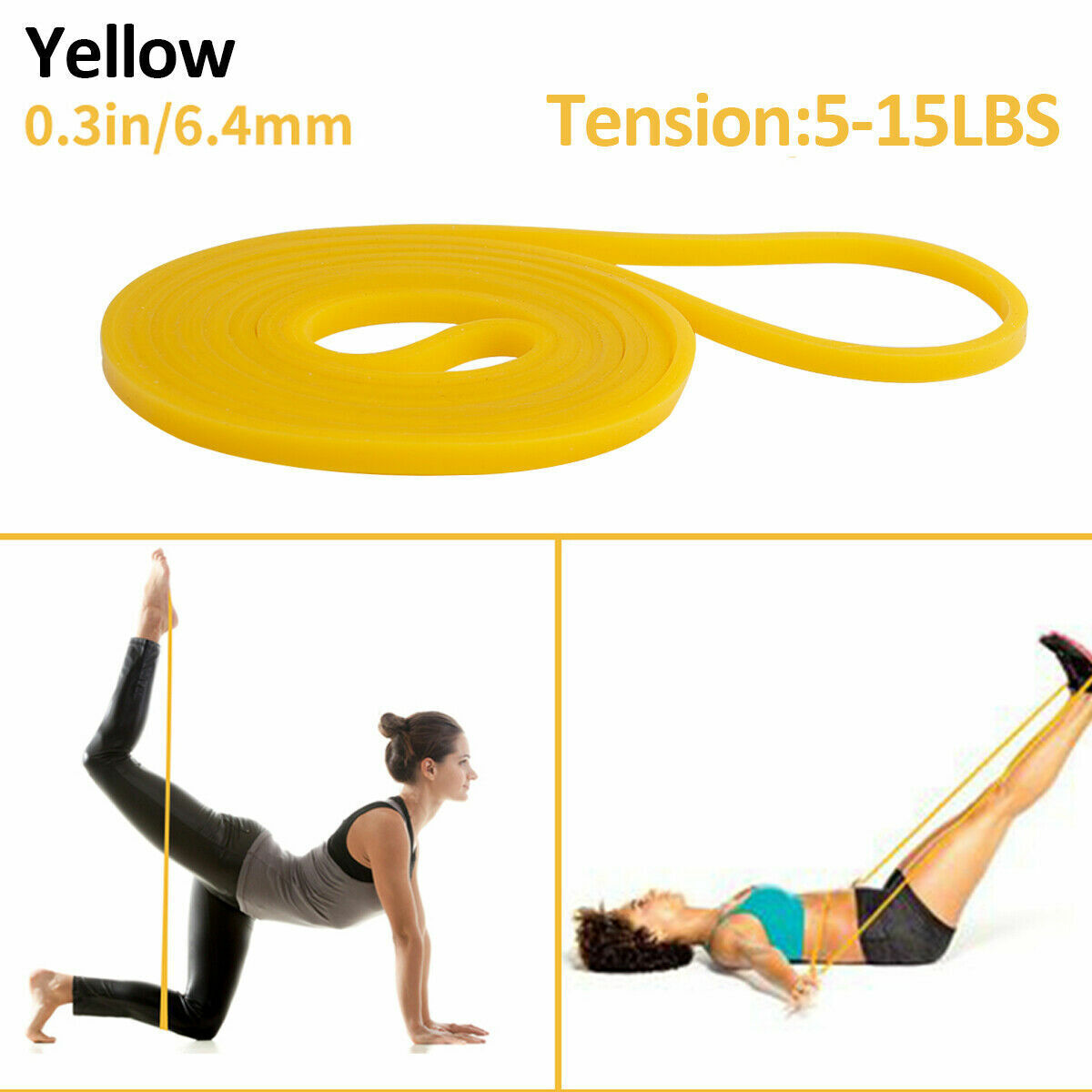Pull up Resistance Loop Bands - Yellow - 5 to 15 Lbs