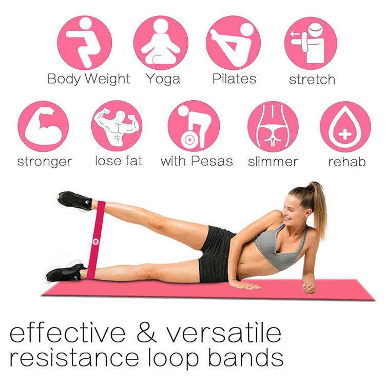 Resistance Loop Fitness Bands - Fit Pink Set