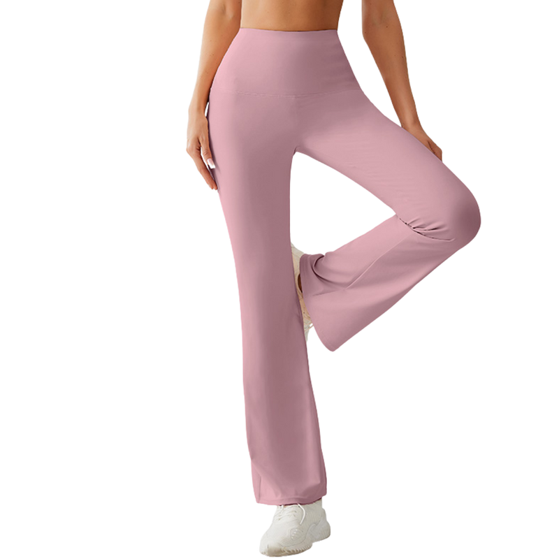 Petal Pink Flared Yoga Pants