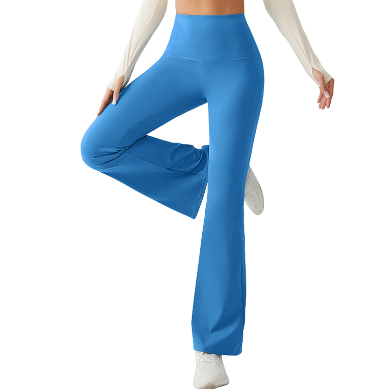 Denim Blue Flared Yoga Pants