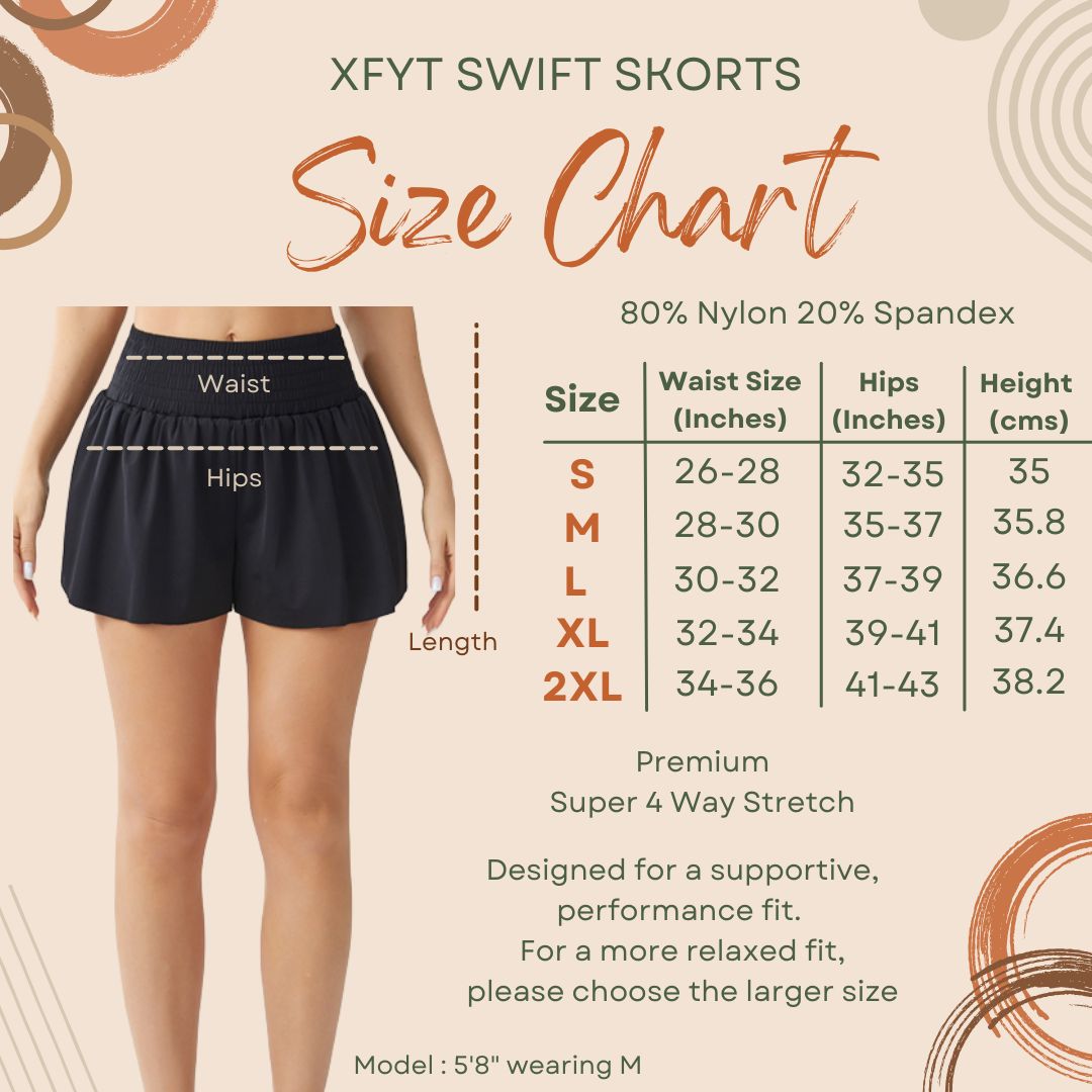 Swan Black Swift Skorts