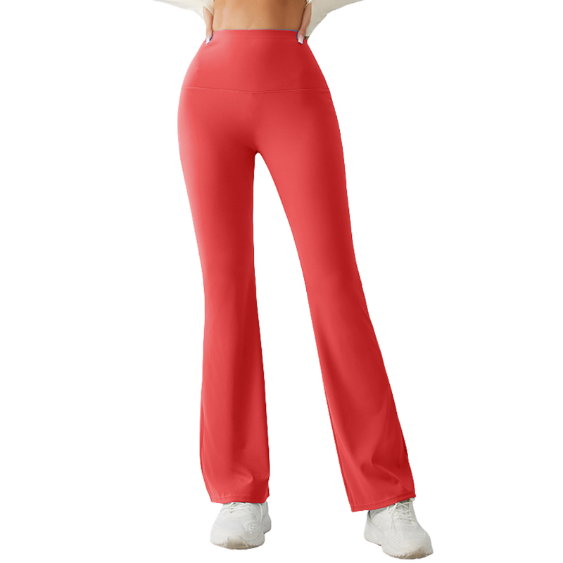 Flaming Red Flared Yoga Pants