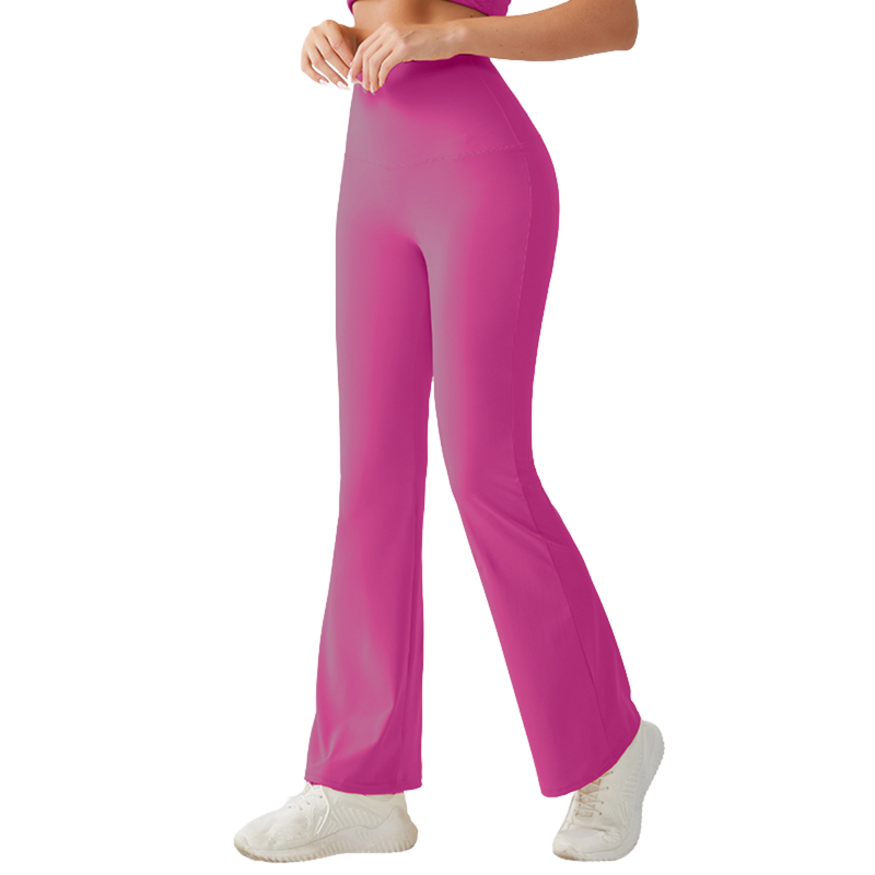 Berry Pink Flared Yoga Pants