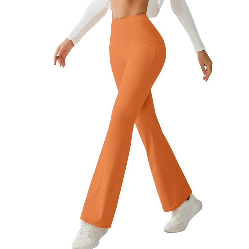Burnt Orange Flared Yoga Pants