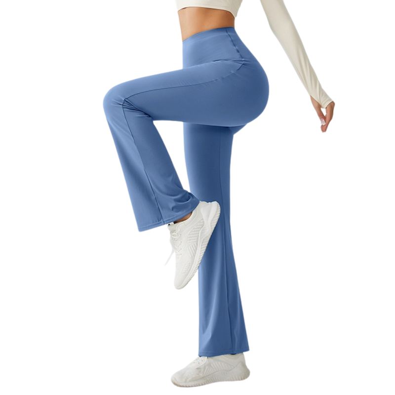 Ocean Blue Flared Yoga Pants