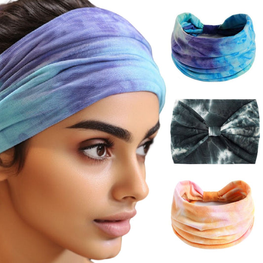 Tie Dye Hairbands Pack of 3 : Blaze Mix