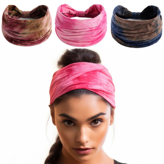Tie Dye Hairbands Pack of 3 : Belle Mix
