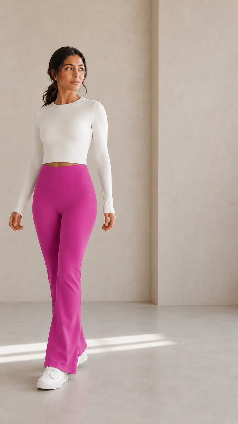 Woman wearing XFyt Flare Yoga Pants