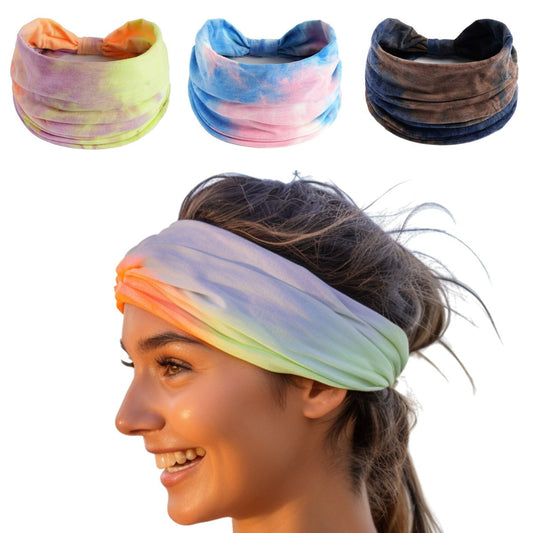 Tie Dye Hairbands Pack of 3 : Blush Mix