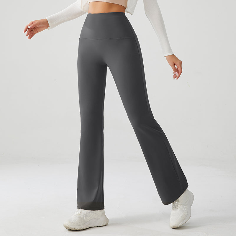 Charcoal Grey Luxe High Rise Flare Yoga Pants