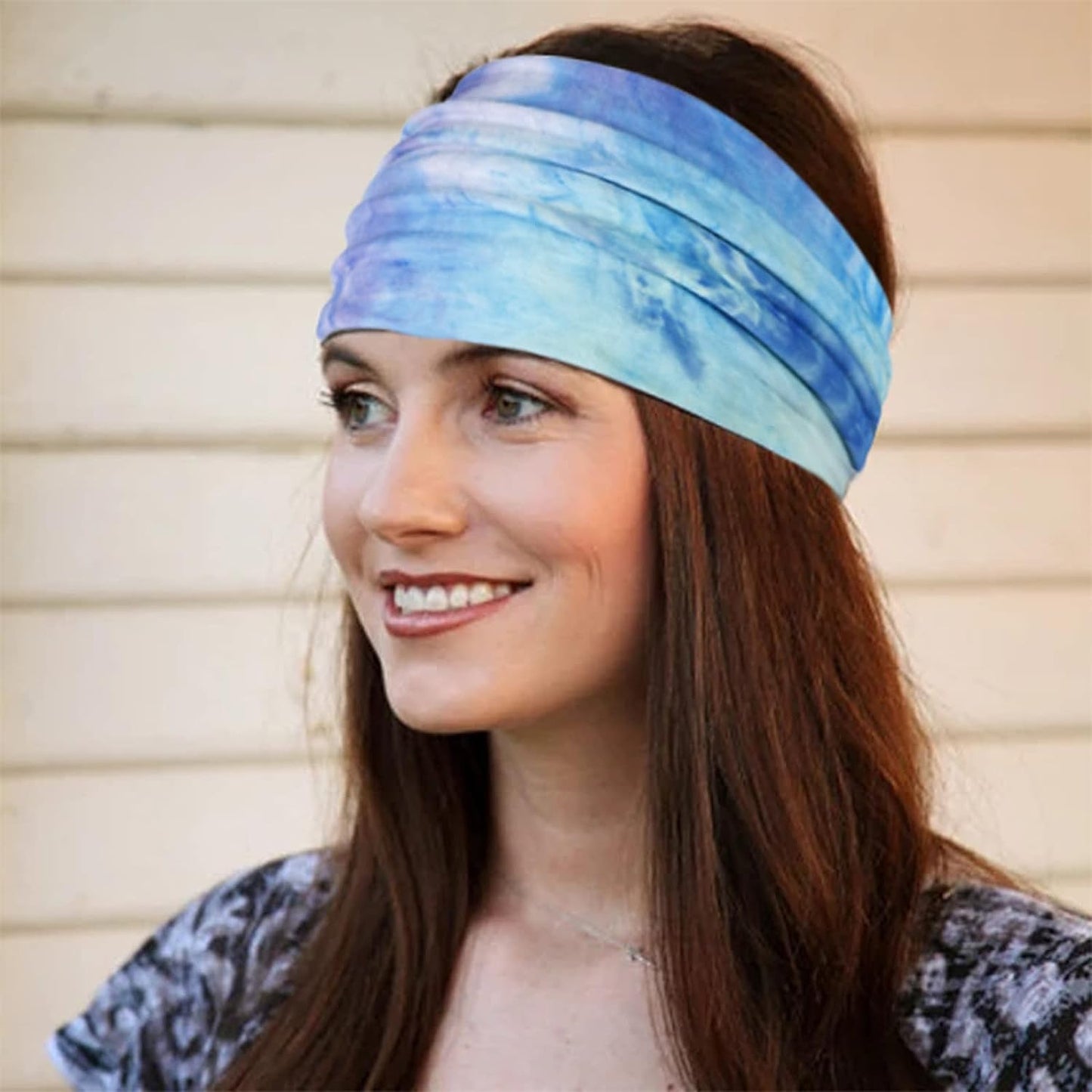 Tie Dye Hair Band : Light Blue Shade